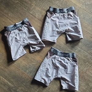 Kids Youper Gray Compression Shorts Baseball Medium